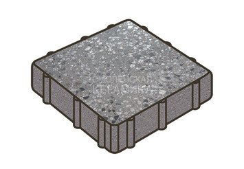 Гранитная тротуарная плитка Готика, Квадрат Granite FINO, 400x400x80, Галенит 1