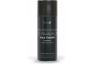 Краска-аэрозоль термостойкая ЭЛКОН красная (520 мл) + 800 С (12 шт в уп) 1
