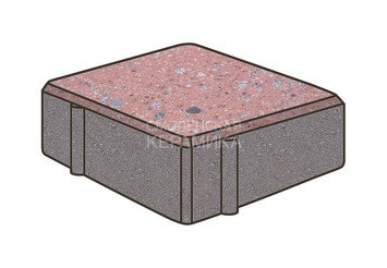 Гранитная тротуарная плитка Готика, Квадрат Granite FINO, 100x100x80, Травертин 1