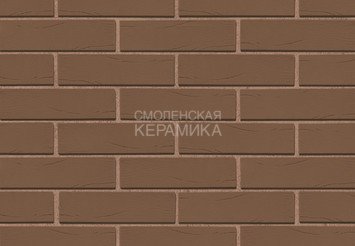 Кирпич лицевой керамический ЖКЗ Темно-коричневый Дерево 1,4НФ 6