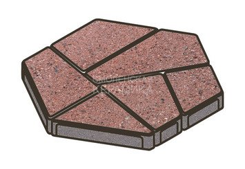 Тротуарная плитка Готика, Полигональ Premiun Gold, 893x780x80 мм, цвет Голд 8 1
