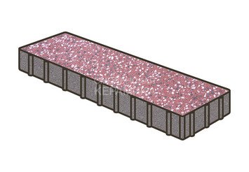 Гранитная тротуарная плитка Готика, Плита Granite FINO, 500x125x100, Емельяновский 1