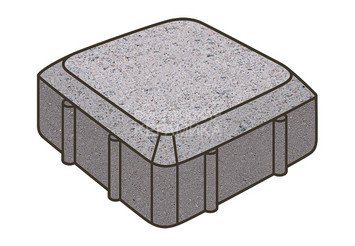 Тротуарная плитка Готика, Старая площадь Premiun Gold, 160x160x60 мм, цвет Голд 1 2