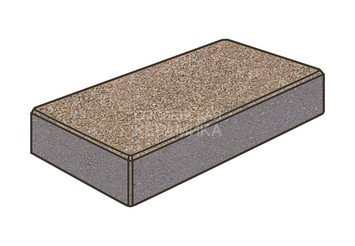 Тротуарная плитка Готика, Картано Premiun Gold, 300x150x80 мм, цвет Голд 5 1