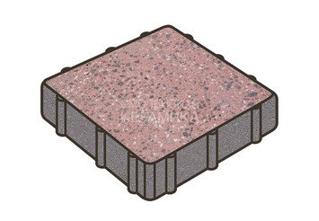 Гранитная тротуарная плитка Готика, Квадрат Granite FINO, 300x300x100, Ладожский 1