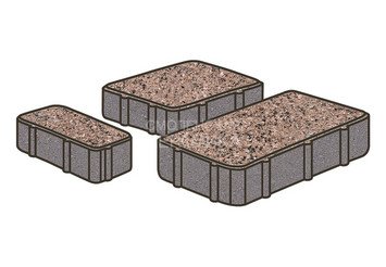 Тротуарная плитка Готика, Новый Город Premiun Gold, 80 мм, цвет Голд 16 1