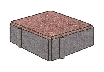 Тротуарная плитка Готика, Квадрат Premium Gold, 100x100x80 мм, цвет Голд 8 1