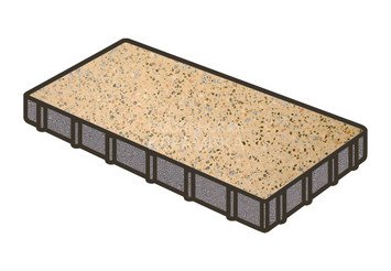 Гранитная тротуарная плитка Готика, Плита Granite FINO, 600x300x80, Жельтау 1