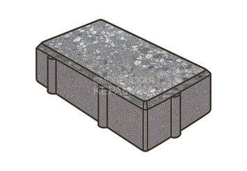 Гранитная тротуарная плитка Готика, Брусчатка Granite FINO, 200x100x80, Галенит 1