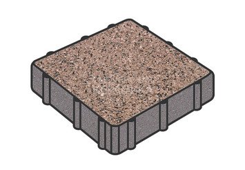 Тротуарная плитка Готика, Квадрат Premium Gold, 300x300x50 мм, цвет Голд 16 1