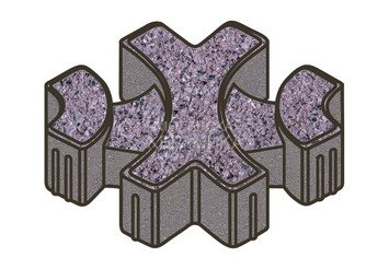 Тротуарная плитка Готика, Эко-фантазия Premiun Gold, 300x300x80 мм, цвет Голд 20 1