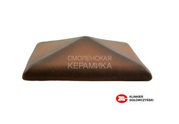Колпак для забора ZG Clinker клинкерный С38 каштановый 1