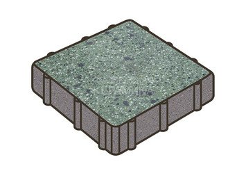 Гранитная тротуарная плитка Готика, Квадрат Granite FINO, 500x500x80, Порфир 1