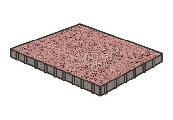 Тротуарная плитка Готика, Плита Premium Gold, 1000x1000x100 мм, цвет Голд 17 1
