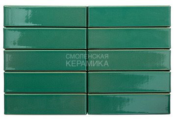 Кирпич керамический глазурованный RECKE GLANZ 0,7НФ арт.3-28-01-0-00 зеленый 1