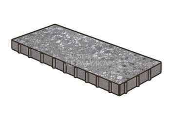Гранитная тротуарная плитка Готика, Плита Granite FINO, 800x400x100, Галенит 1