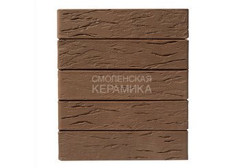 Кирпич облицовочный СТАРЫЙ ОСКОЛ Коричневый рустик 0,7НФ 4