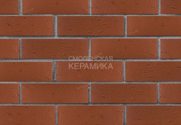Кирпич лицевой керамический ЛСР Темно-красный рустик, 1НФ 5