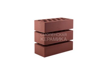Кирпич облицовочный КЕРМА 1НФ, Бордо гладкий 2