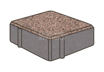 Тротуарная плитка Готика, Квадрат Premium Gold, 100x100x80 мм, цвет Голд 16 1