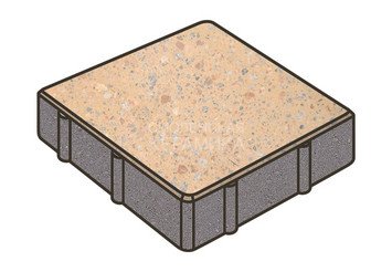 Гранитная тротуарная плитка Готика, Квадрат Granite FINO, 200x200x80, Павловское 1