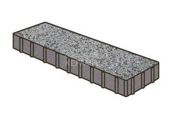 Гранитная тротуарная плитка Готика, Плита Granite FINO, 500x125x100, Белла Уайт 1