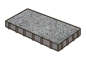 Гранитная тротуарная плитка Готика, Плита Granite FINO, 400x200x80, Белла Уайт 1