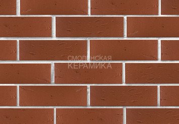 Кирпич лицевой керамический ЛСР Темно-красный рустик, 1НФ 4
