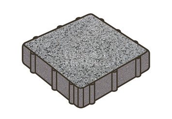 Гранитная тротуарная плитка Готика, Квадрат Granite FINO, 500x500x80, Белла Уайт 1