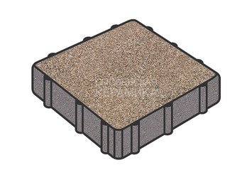 Тротуарная плитка Готика, Квадрат Premium Gold, 150x150x80 мм, цвет Голд 5 1