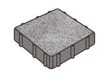 Гранитная тротуарная плитка Готика, Квадрат Granite FINO, 300x300x80, Цветок Урала 1