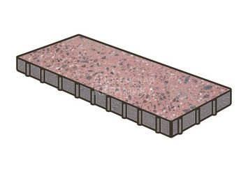 Гранитная тротуарная плитка Готика, Плита Granite FINO, 500x250x120, Ладожский 1