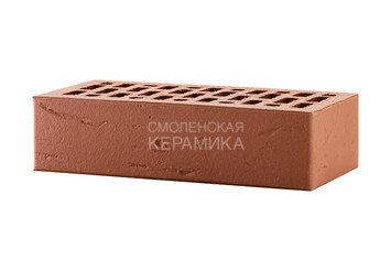 Кирпич лицевой керамический ЛСР Темно-красный рустик, 1НФ 3