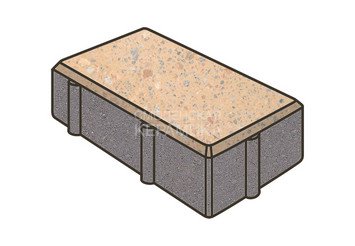 Гранитная тротуарная плитка Готика, Брусчатка Granite FINO, 200x100x80, Павловское 1