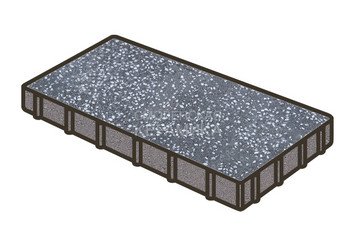 Гранитная тротуарная плитка Готика, Плита Granite FINO, 600x200x80, Суховязкий 1