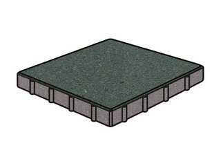 Тротуарная плитка Готика, "Квадрат Profi", 400x400x100 мм, зеленый