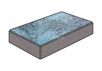 Гранитная тротуарная плитка Готика, Картано Granite FINO, 300x150x80, Азул Бахия 1