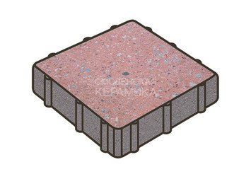 Гранитная тротуарная плитка Готика, Квадрат Granite FINO, 300x300x100, Травертин 1