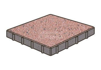 Тротуарная плитка Готика, Квадрат Premium Gold, 500x500x120 мм, цвет Голд 18 1