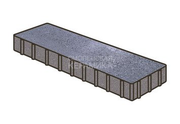 Гранитная тротуарная плитка Готика, Плита Granite FINO, 500x125x100, Амфиболит 1