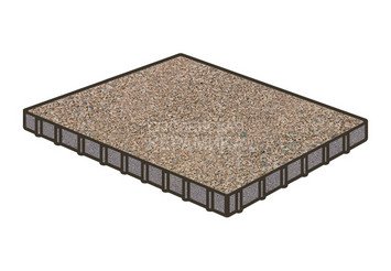 Тротуарная плитка Готика, Плита Premium Gold, 1000x1000x100 мм, цвет Голд 5 1