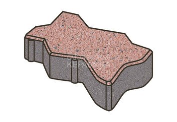 Тротуарная плитка Готика, Зигзаг/Волна Premiun Gold, 225x112,5x100 мм, цвет Голд 18 1