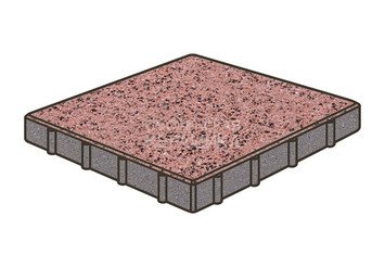 Тротуарная плитка Готика, Квадрат Premium Gold, 500x500x100 мм, цвет Голд 17 1