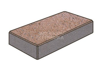 Тротуарная плитка Готика, Картано Premiun Gold, 300x150x80 мм, цвет Голд 4 1