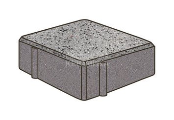 Гранитная тротуарная плитка Готика, Квадрат Granite FINO, 150x150x80, Цветок Урала 1