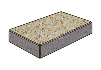 Гранитная тротуарная плитка Готика, Картано Granite FINO, 300x150x100, Зарф 1