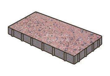 Гранитная тротуарная плитка Готика, Плита Granite FINO, 800x400x80, Ладожский 1