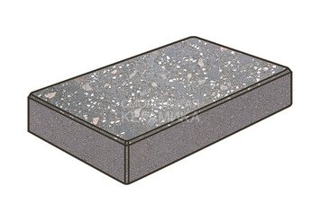 Гранитная тротуарная плитка Готика, Картано Granite FINO, 60 мм, Ильменит 1