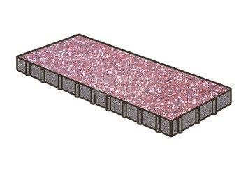 Гранитная тротуарная плитка Готика, Плита Granite FINO, 500x250x120, Емельяновский 1