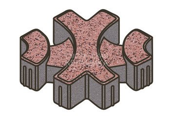 Тротуарная плитка Готика, Эко-фантазия Premiun Gold, 300x300x80 мм, цвет Голд 17 1